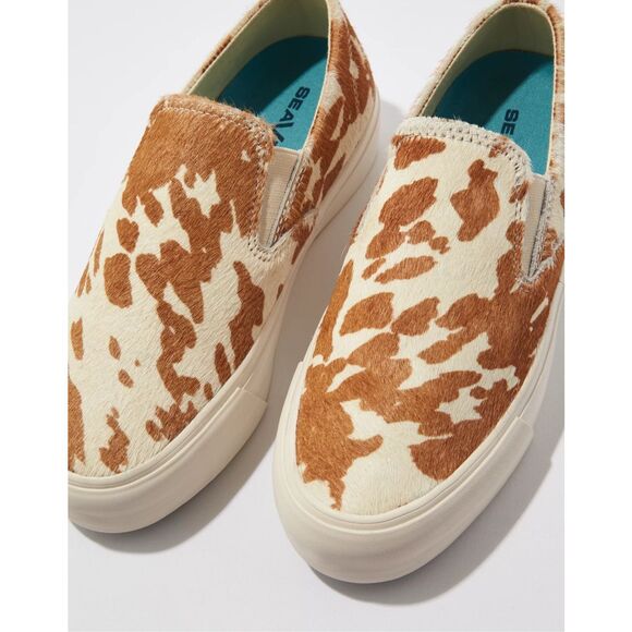 Seavees Baja Platform Mulholland Cowhide Slip-On Sneakers Size - Picture 2 of 13